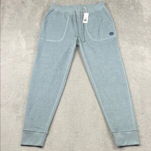 NEW Outerknown S Organic Cotton Terry Womens Blue Jogger Sweatpants